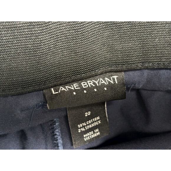 Lane Bryant Pants Womens Size 22 Navy Blue Straight Business Slacks - Picture 3 of 7